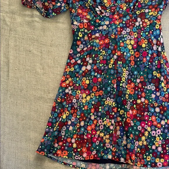 STAUD Multicolor Floral Puff-Sleeve Dress - Picture 2 of 5